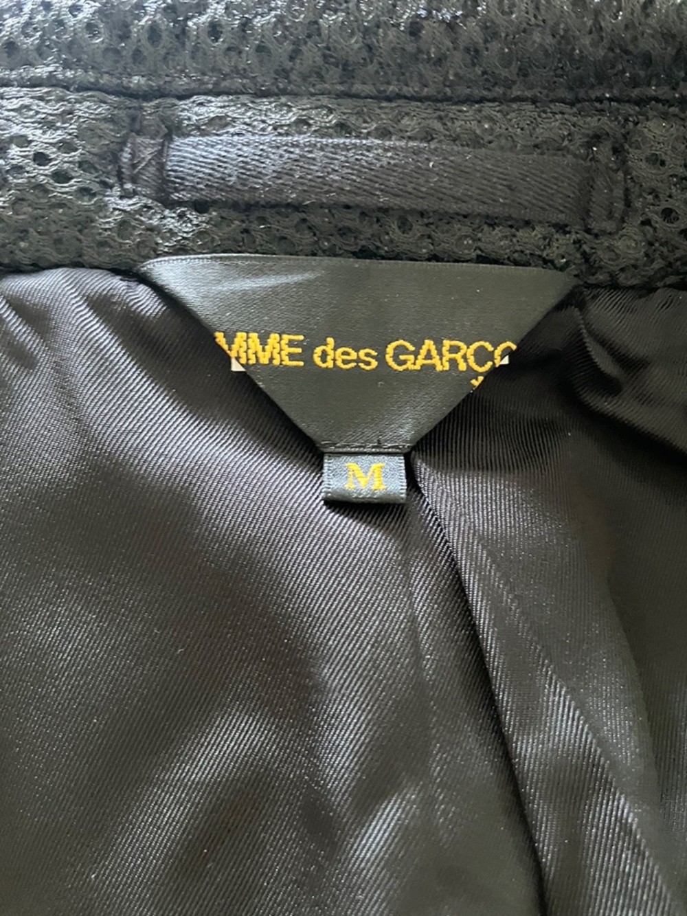 Commes des Garçons Black sz M Neoprene single-breasted sculpted blazer - Picture 3 of 6